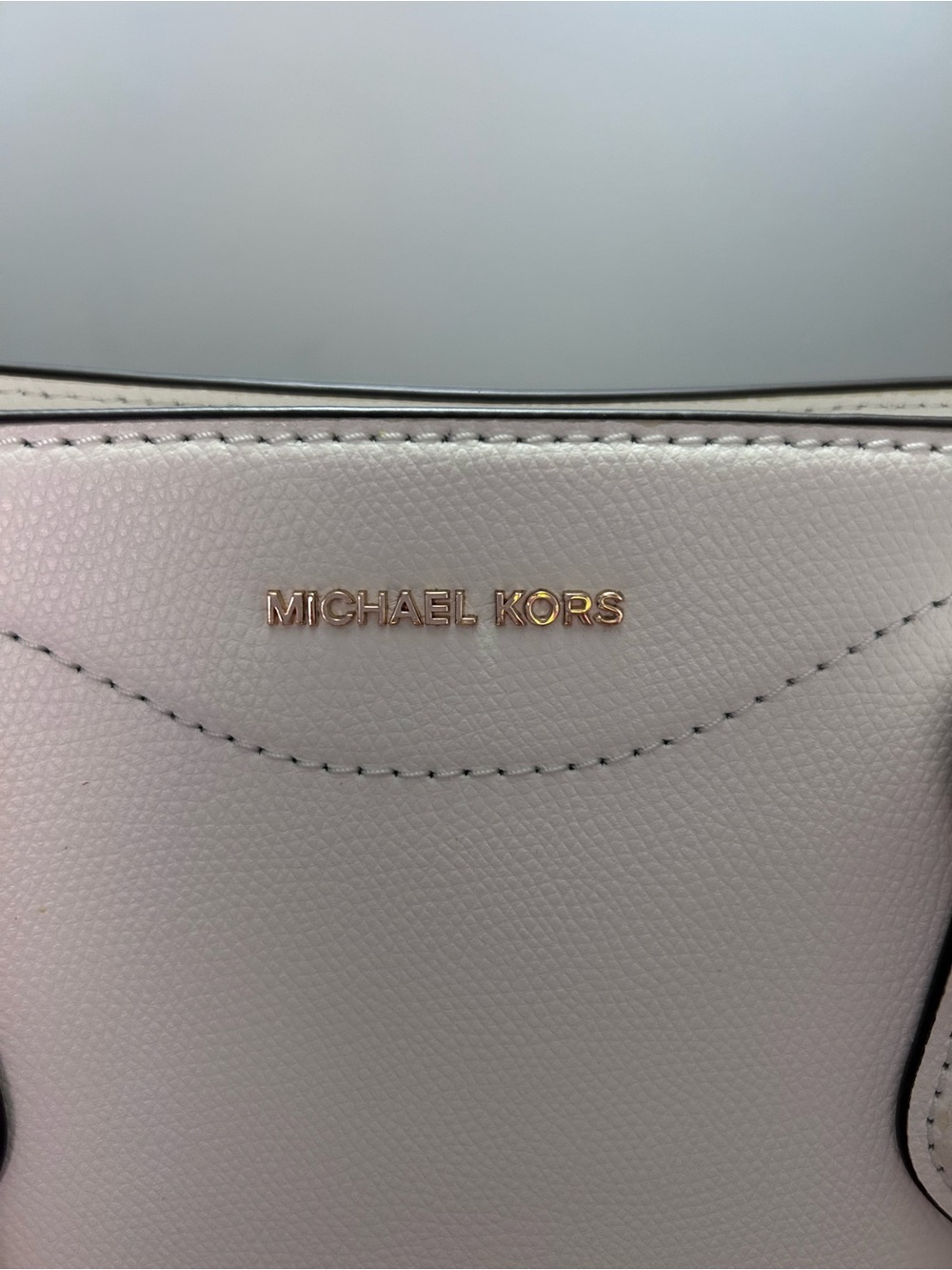 Michael Kors Optic White Leather Tote - Picture 2 of 7